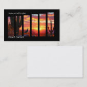 Sunset Saguaro Cactus - Woestijn Arizona Zakelijke Visitekaartje (Voorkant / Achterkant)