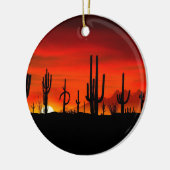 Sunset Saguaros Sonoran Desert Arizona Keramisch Ornament (Links)