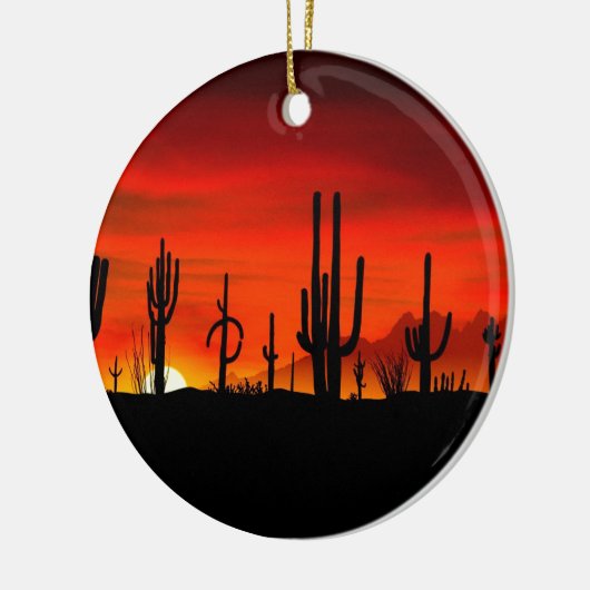 Sunset Saguaros Sonoran Desert Arizona Keramisch Ornament (Links)