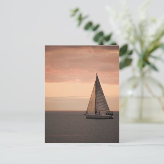 Sunset Sail Briefkaart (Staand voorkant)