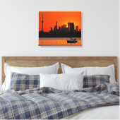 Sunset Sail Canvas Afdruk (Insitu (Slaapkamer))