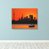 Sunset Sail Canvas Afdruk (Insitu (Houten vloer))