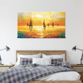 Sunset Sail Canvas Afdruk (Insitu (Slaapkamer))