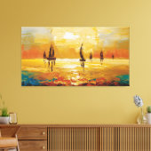 Sunset Sail Canvas Afdruk (Insitu (Woonkamer))