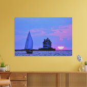 Sunset Sail Canvas Print (Insitu (Woonkamer))