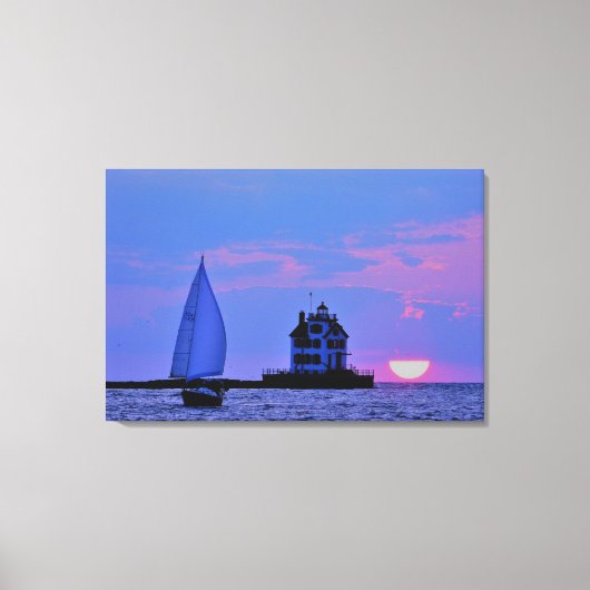 Sunset Sail Canvas Print (Voorkant)