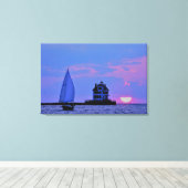 Sunset Sail Canvas Print (Insitu (Houten vloer))