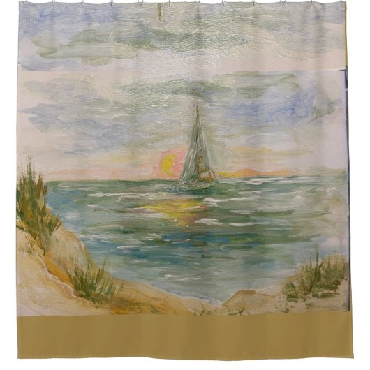 Sunset Sail Douchegordijn (Voorkant)