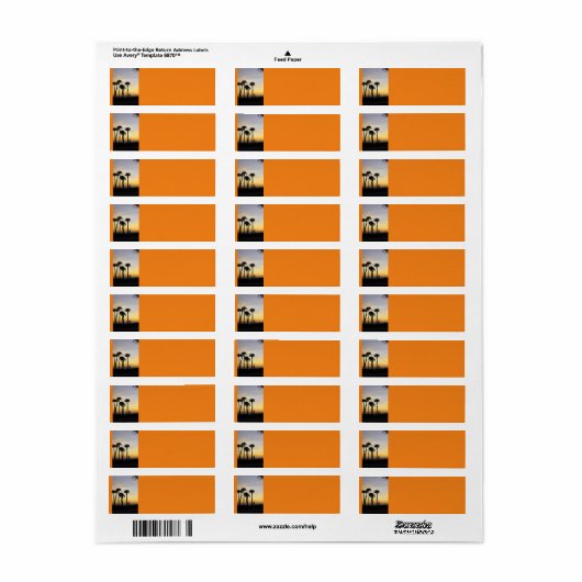 Sunset Sail Etiket (Full Sheet)