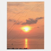 Sunset Sail in Hawaii Fleece Blanket (Voorkant)
