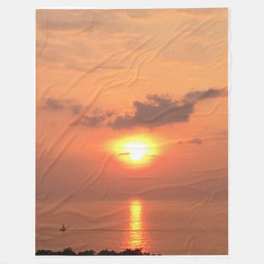 Sunset Sail in Hawaii Fleece Blanket (Voorkant)