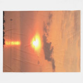 Sunset Sail in Hawaii Fleece Blanket (Voorkant (Horizontaal))