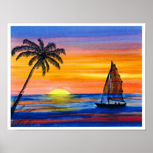 Sunset Sail Poster (Voorkant)