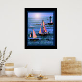 Sunset Sail Poster (Keuken)