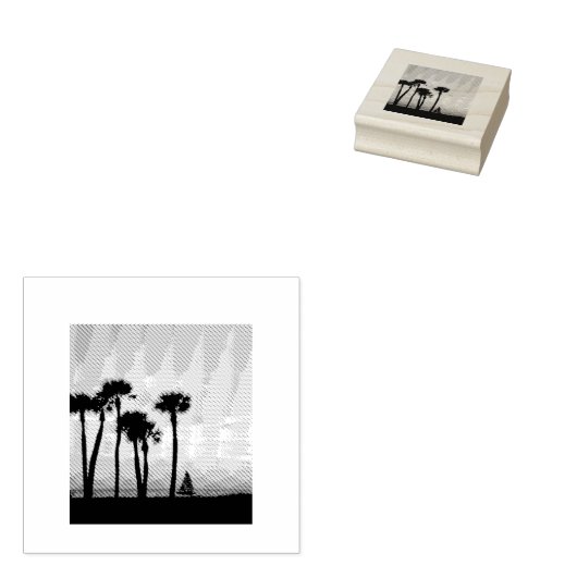 Sunset Sail Rubberstempel (Gestempeld)