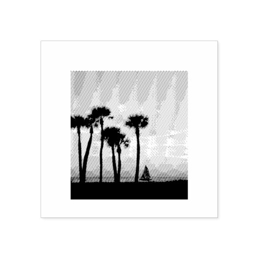 Sunset Sail Rubberstempel (Afrduk)