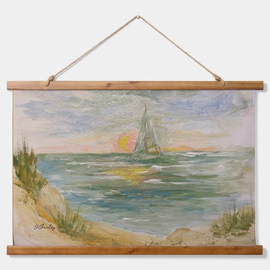 Sunset Sail Tapestry Hangend Wandkleed (Voorkant)