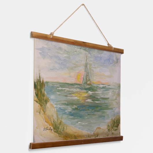 Sunset Sail Tapestry Hangend Wandkleed (Gebogen)