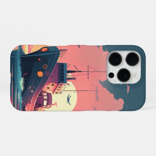 Sunset Sailboat Journey _iPhone case iPhone Hoesje (Achterkant horizontaal)