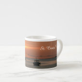 Sunset Sailing Boats Ocean Tropical personaliseren Espresso Kop (Voorkant rechts)