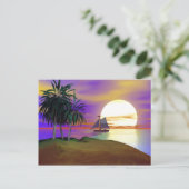 Sunset Sailing Briefkaart (Staand voorkant)
