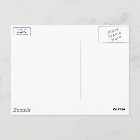 Sunset Sailing Briefkaart (Achterkant)