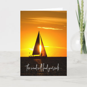 Sunset Sailing Denken aan jou Kaart
