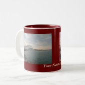 Sunset Sailing Personalized Mug Tweekleurige Koffiemok (Voorkant links)