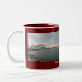 Sunset Sailing Personalized Mug Tweekleurige Koffiemok (Links)