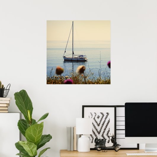 Sunset Sailing Poster (Thuiskantoor)