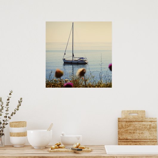 Sunset Sailing Poster (Keuken)