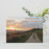 Sunset Samhain Gathering Uitnodiging (Staand voorkant)