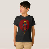 Sunset Samurai Warrior met Katana T-shirt (Voorkant volledig)