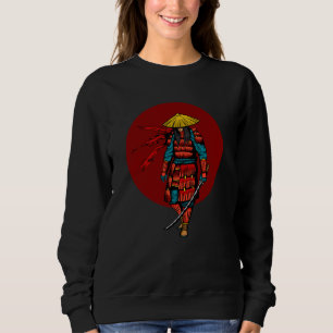 Sunset Samurai Warrior met Katana Trui
