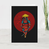 Sunset Samurai Warrior with Katana Kaart (Voorkant)