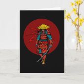 Sunset Samurai Warrior with Katana Kaart (Gele Bloem)
