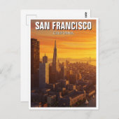 Sunset San Francisco Skyline California Reizen Briefkaart (Voorkant / Achterkant)