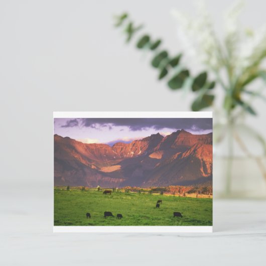 Sunset San Juan Mts CO Briefkaart (Staand voorkant)