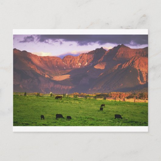 Sunset San Juan Mts CO Briefkaart (Voorkant)