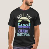 Sunset Save the Chubby Unicorns Fat Rhino T-shirt (Voorkant)