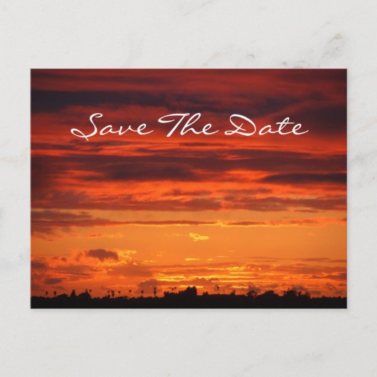 Sunset "Save the Date" Briefkaart (Voorkant)