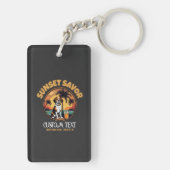 Sunset Savor - Aan het strand Bestie gepersonalise Sleutelhanger (achterkant)