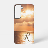 Sunset Scene Aangepast Monogram Samsung Galaxy Hoesje (Achterkant)