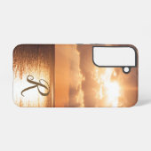 Sunset Scene Aangepast Monogram Samsung Galaxy Hoesje (Achterkant horizontaal)