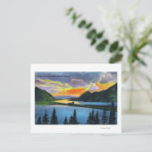 Sunset Scene on the Columbia River Briefkaart (Staand voorkant)