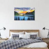 Sunset Scene on the Columbia River Canvas Afdruk (Insitu (Slaapkamer))