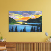 Sunset Scene on the Columbia River Canvas Afdruk (Insitu (Woonkamer))