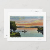 Sunset Scene op het meer Briefkaart (Voorkant / Achterkant)