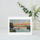 Sunset Scene op het meer Briefkaart (Staand voorkant)