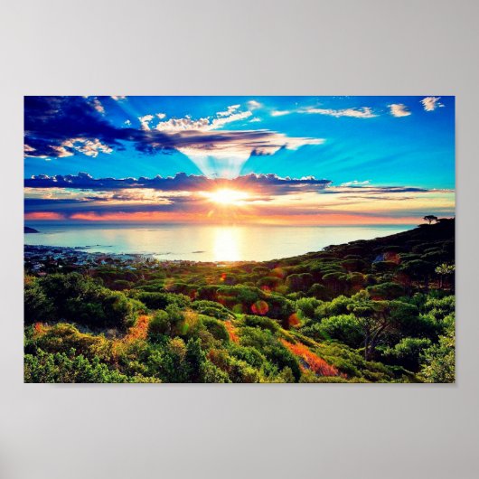 Sunset Scene Poster (Voorkant)